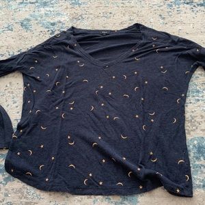 Rails 3/4 sleeve moon and star shirt